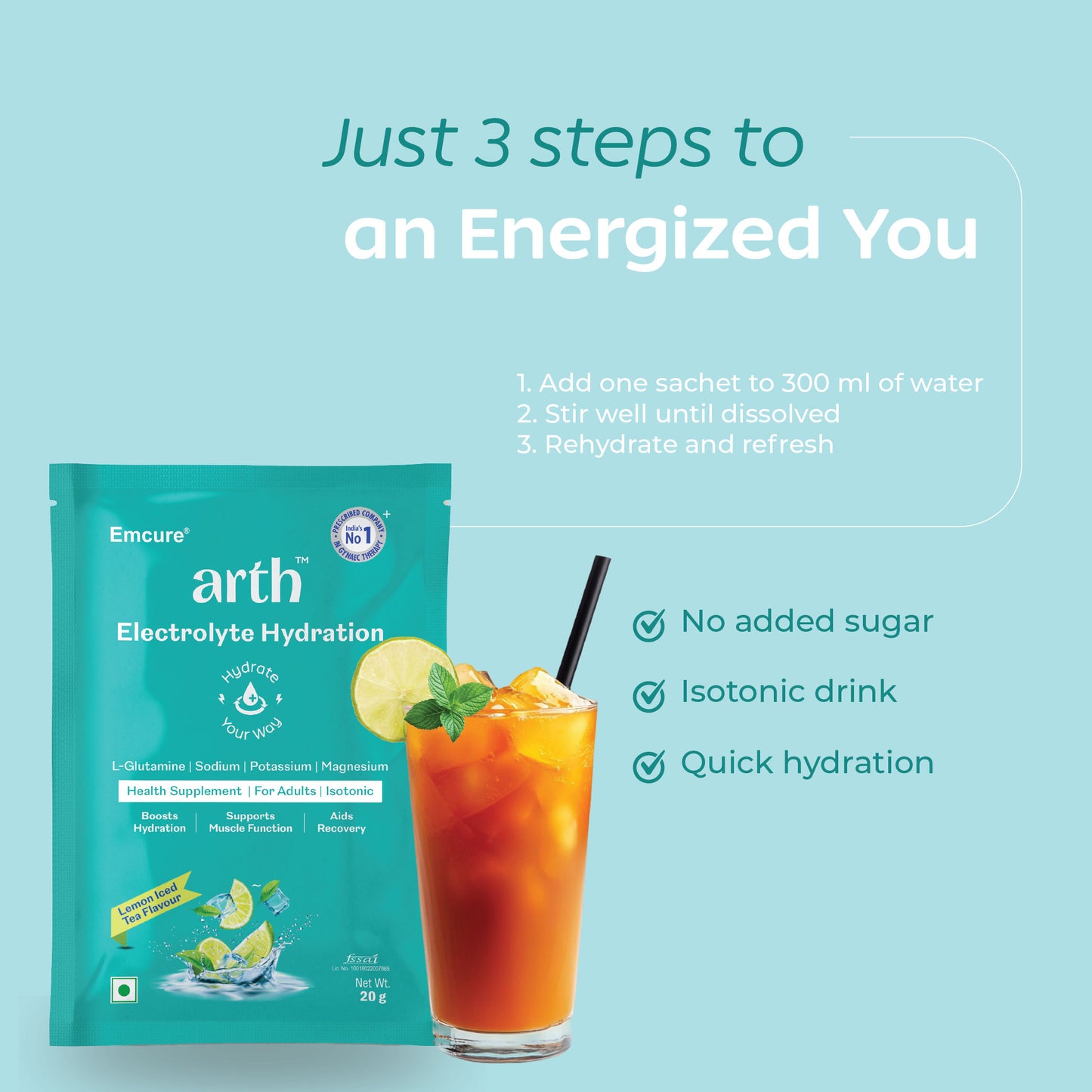 Electrolyte Hydration - Lemon Iced Tea