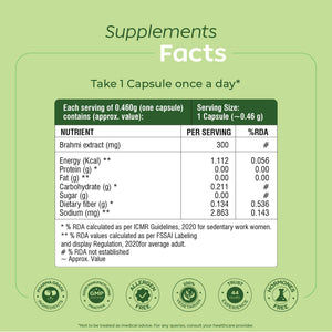 Brahmi Capsules (Free Tote Bag on pack of 2)