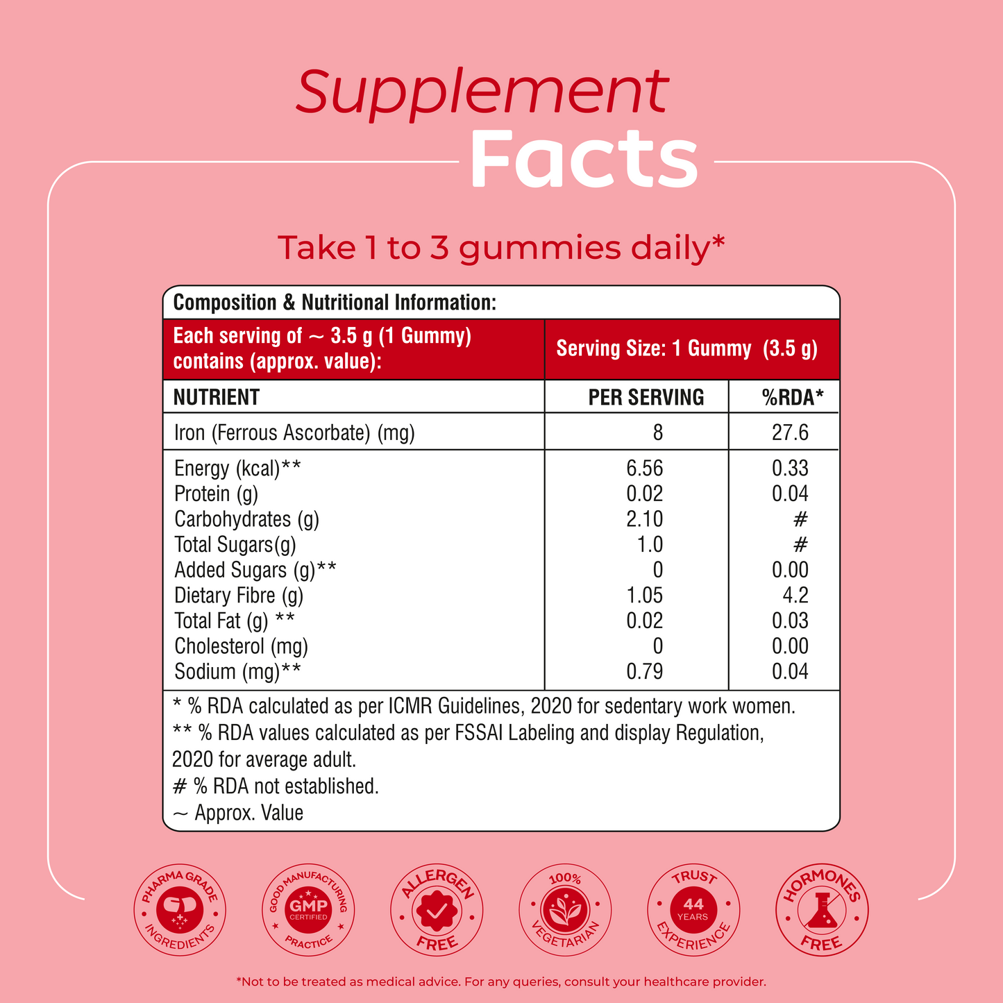 Fatigue Support Iron Gummies (Exclusive Tote Bag Free)