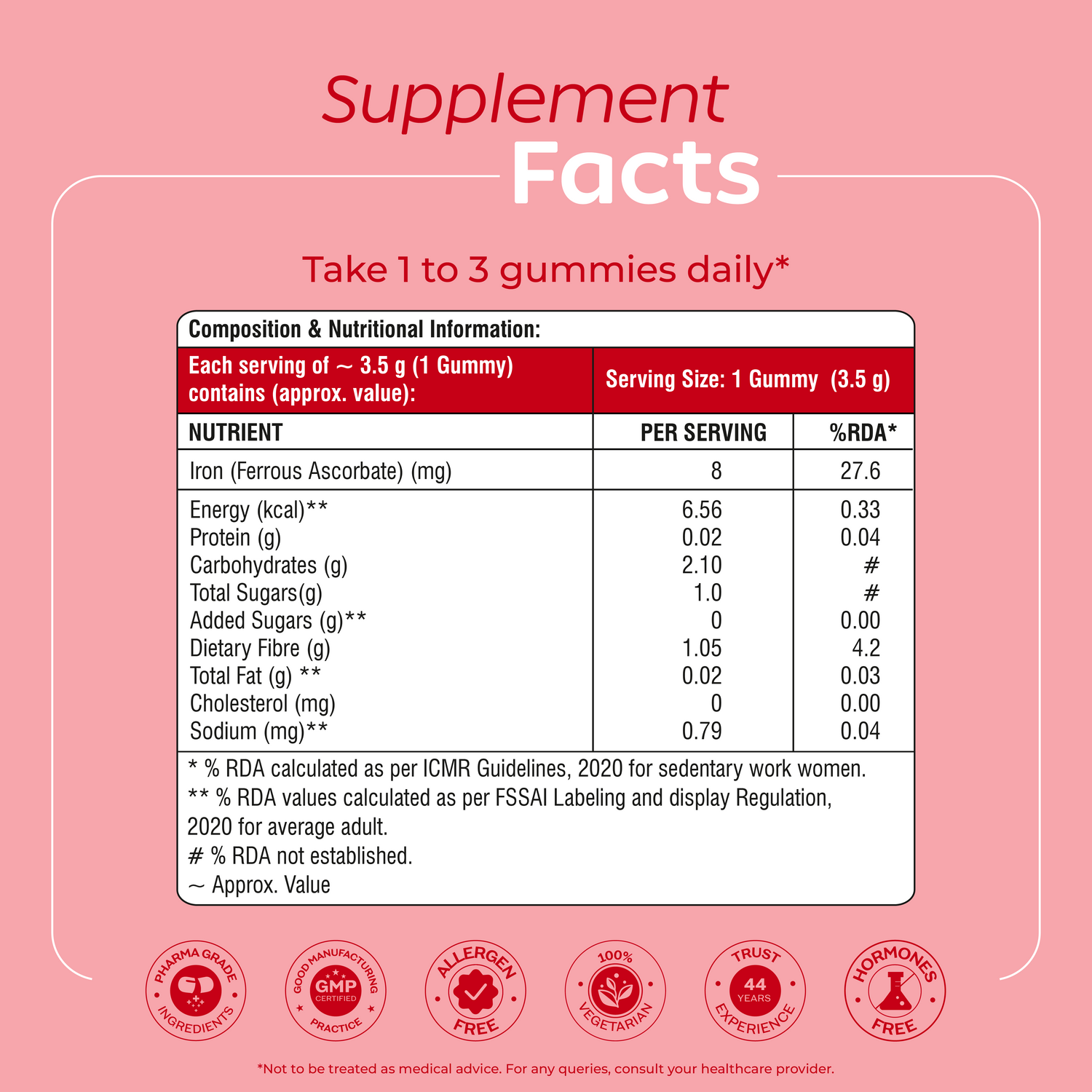 Fatigue Support Iron Gummies (Exclusive Tote Bag Free)