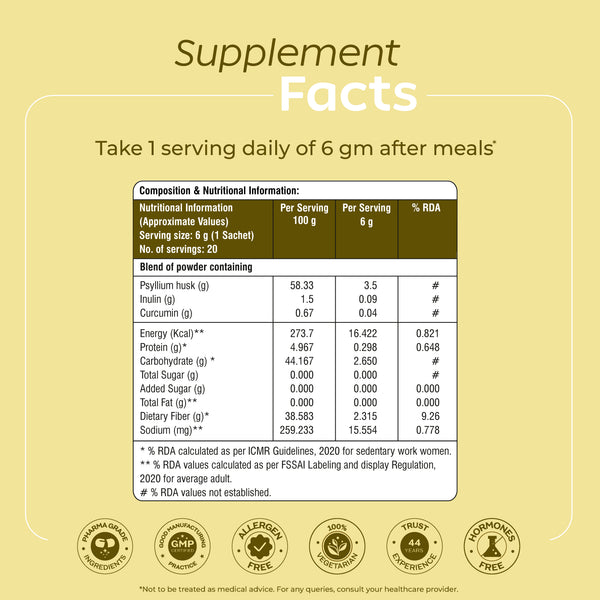 Arth Isabgol Powder - Mango Peach Flavour