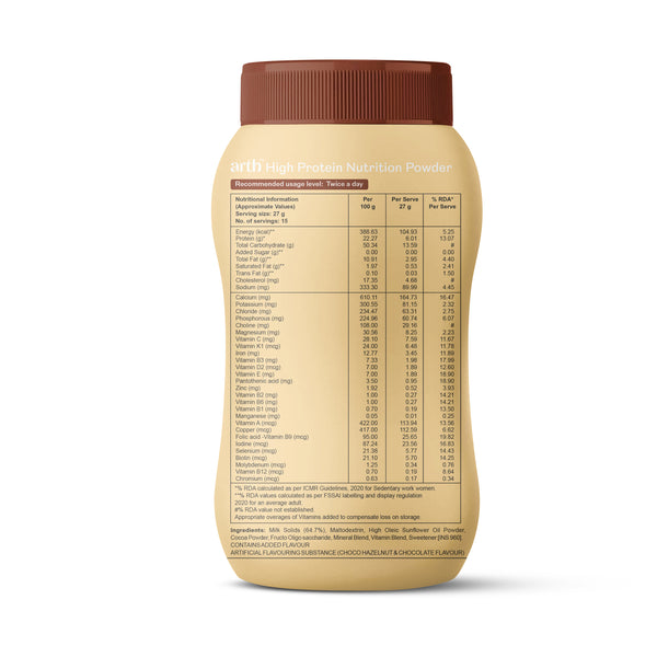 High protein Nutrition Powder (Choco hazelnut)